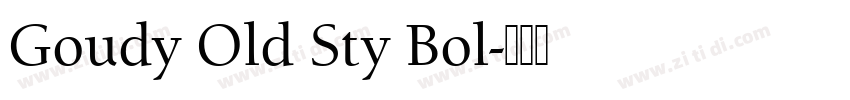 Goudy Old Sty Bol字体转换